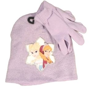 Disney youth hat gloves with metallic threading